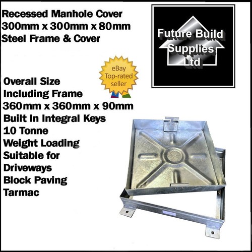 Steel recessed manhole - cover, &