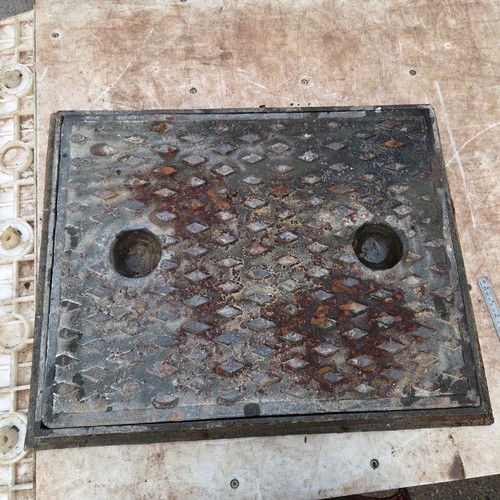 Cast iron manhole cover - iron,