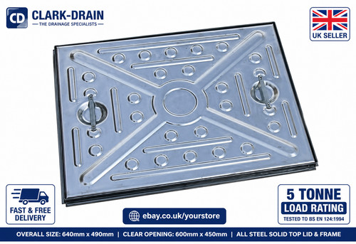 Manhole cover 640mm 490mm - cover,