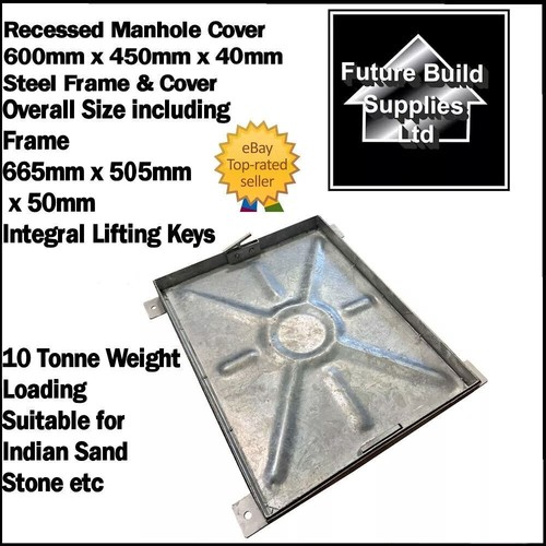 Steel recessed manhole cover - recessed,