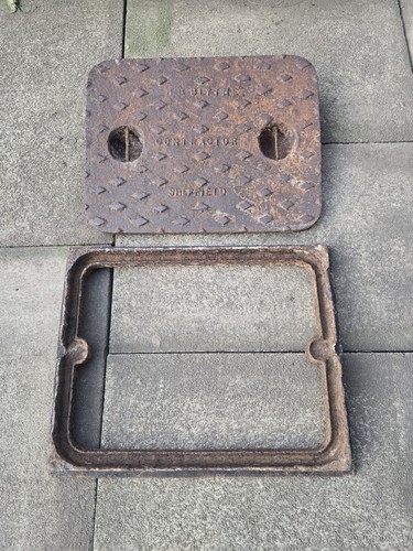 Reclaimed cast iron manhole - iron,